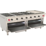 Cocina Industrial 6 Platos 30x30cm+2 Horno+Churrasquera MAIGAS Cód.6EA56