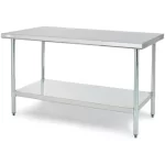 Mesón Centro 150x60x85 cms Acero Inoxidable línea ECO INOXCHEF Cód.FSW-1500
