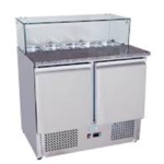 Mesón Salsero Refrigerado 0.90 Mts cúpula de vidrio  ESL-3835 Bozzo