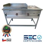 Plancha Churrasquera 50x70 cm con baño maría  - Modelo: CH70BMC Cousiño